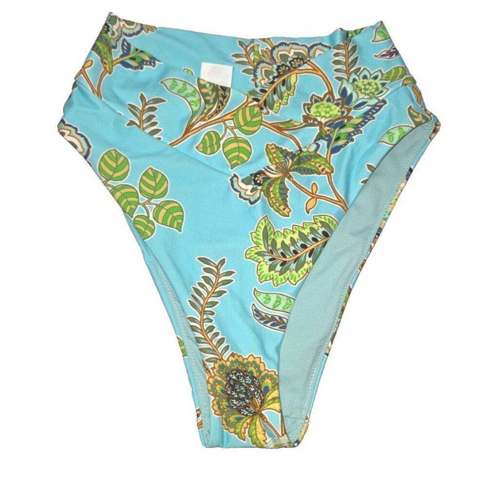 Aerie High Cut Cheeky Swim Bathing Suit Bottom SIze Small S Blue NEW
